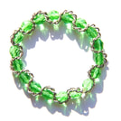 Grey Pearl studio Chrystal Chain Emerald green